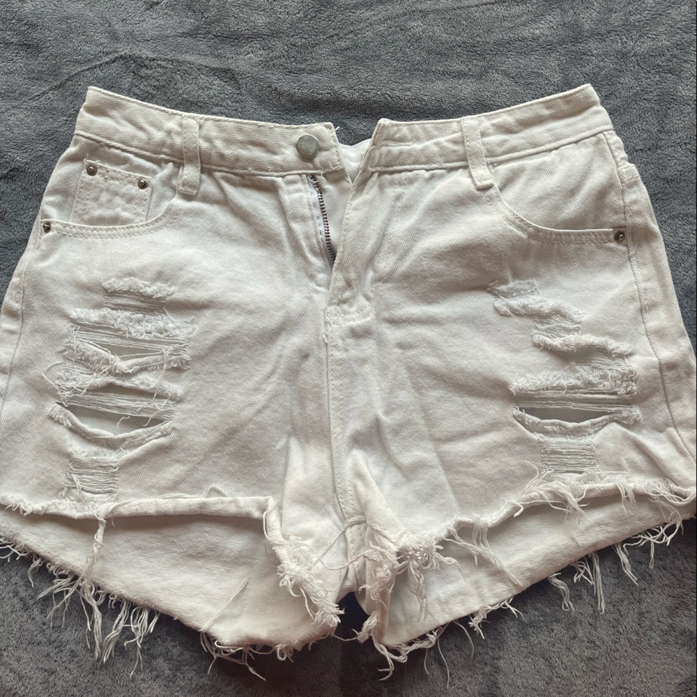 White Denim Jean Shorts